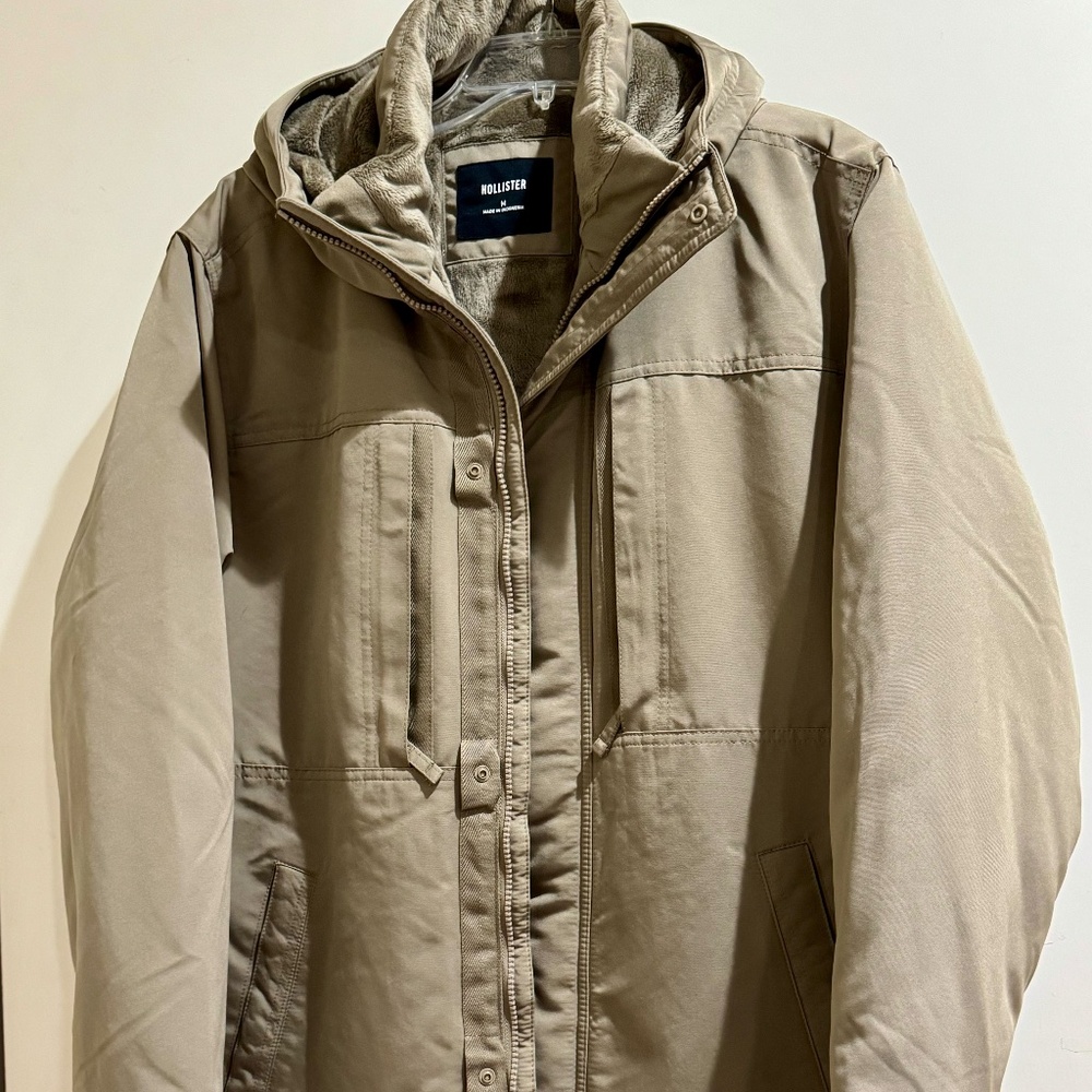 Men's Hollister Faux Fur-Lined Parka Puffer Jacket